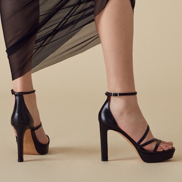 Inez Bianca Heels in Black Capretto size 7.5 - Picture 4 of 16